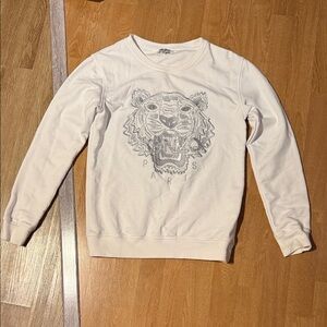 Kenzo Ivory Tiger Graphic Sweatshirt
